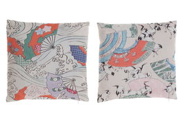 DKD Home Decor Cojin Oriental Multicolor 10 x 40 x 40 cm (4 Unidades)