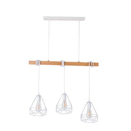 Indaiatuba Lámpara Colgante de Metal y Madera