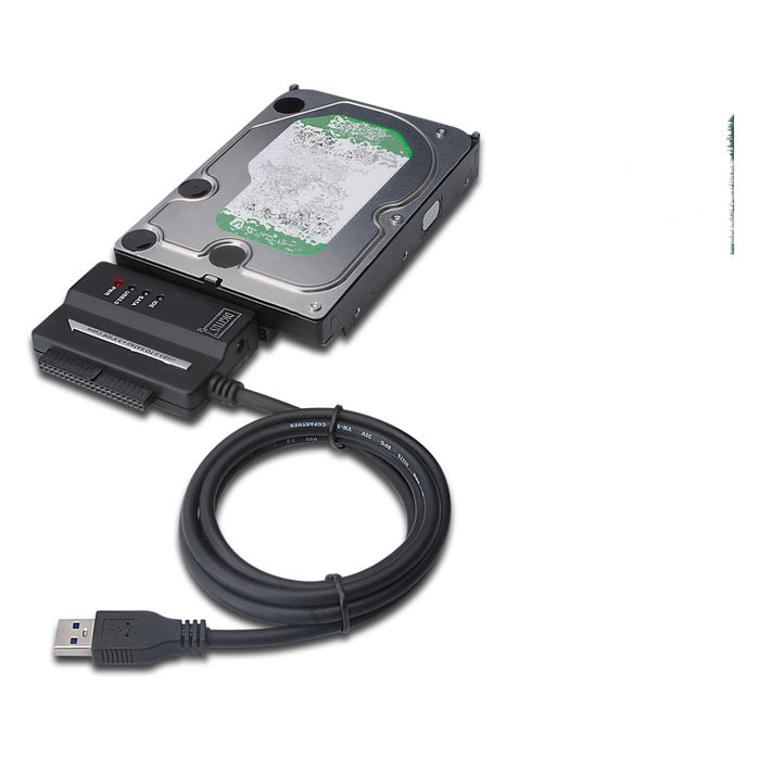Digitus Cable Adaptador HDD USB 3.0 a SATA II + IDE 3.5" Negro 5000 Gbit/s Digitus Cable Adaptador HDD USB 3.0 a SATA II + IDE 3.5" Negro 5000 Gbit/s