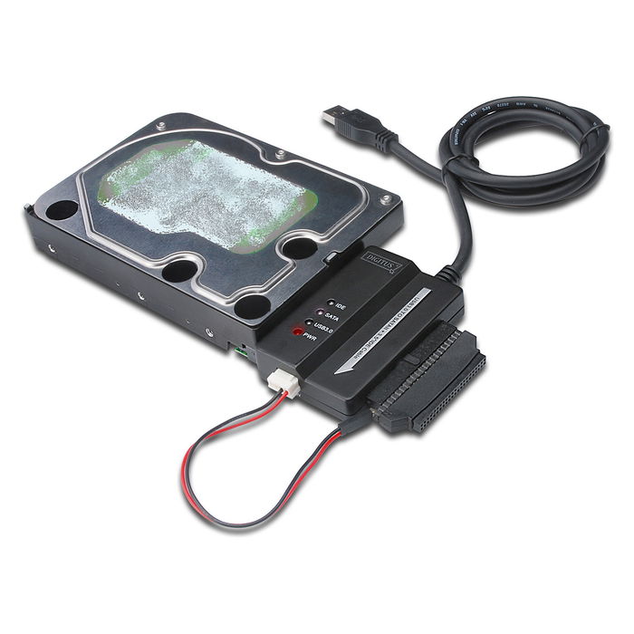 Digitus Cable Adaptador HDD USB 3.0 a SATA II + IDE 3.5" Negro 5000 Gbit/s Digitus Cable Adaptador HDD USB 3.0 a SATA II + IDE 3.5" Negro 5000 Gbit/s