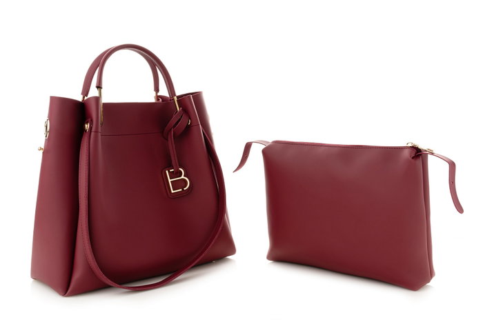 Lucky Bees 275 Bolso Bandolera Rojo Clarete Piel de Polivinilo