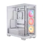 Corsair 3500X LXR LINK TG Caja Midi-Tower de Vidrio Templado, Blanco, Compatible con ATX/EATX/microATX/Mini-ITX