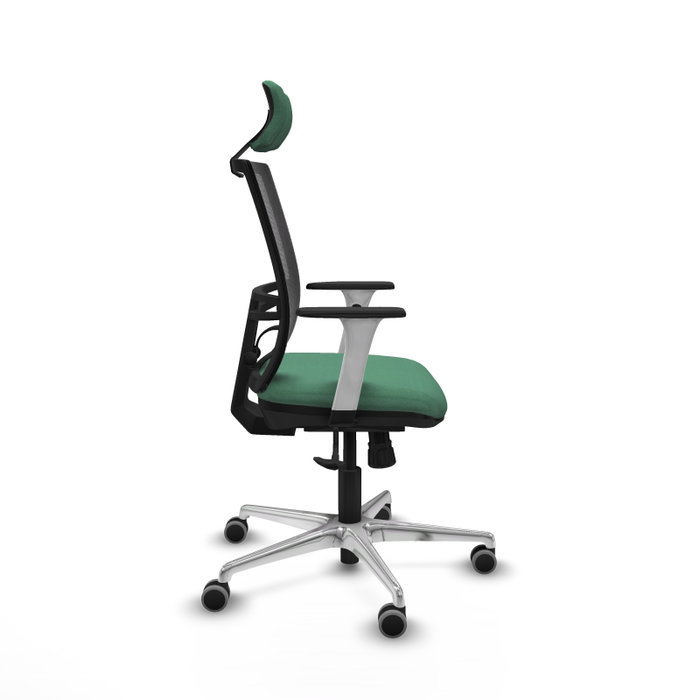 PIQUERAS Y CRESPO Silla de oficina Yunquera con mecanismo Sincro, Verde esmeralda