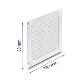 DeLOCK Rejilla para ventilador 80 x 80 mm Plata