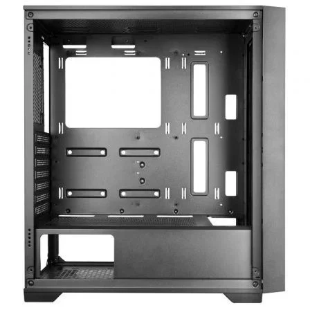 Mars Gaming Caja Semitorre MC-WOOD/ Cristal Cromado con Frontal Madera y Panel Lateral Cristal Cromado, Soporte Refrigeración Líquida 360mm, MCWOODC