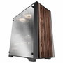 Mars Gaming MC-WOODC Caja Semitorre con Madera y Cristal Cromado