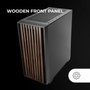 Mars Gaming MC-WOODC Caja Semitorre con Madera y Cristal Cromado