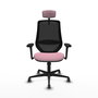 PIQUERAS Y CRESPO Silla de oficina Mardos con Mecanismo Sincro, Rosa y Negro
