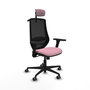 PIQUERAS Y CRESPO Silla de oficina Mardos con Mecanismo Sincro, Rosa y Negro