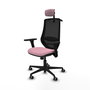 PIQUERAS Y CRESPO Silla de oficina Mardos con Mecanismo Sincro, Rosa y Negro