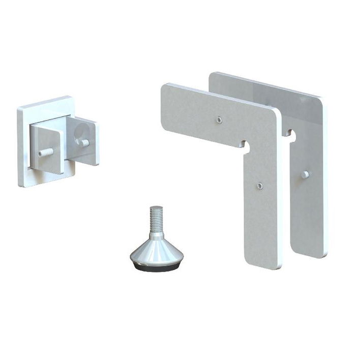 HERRAJES ALK Kit Herrajes Para Kuadro-Sistem. Acabado Plata Mate