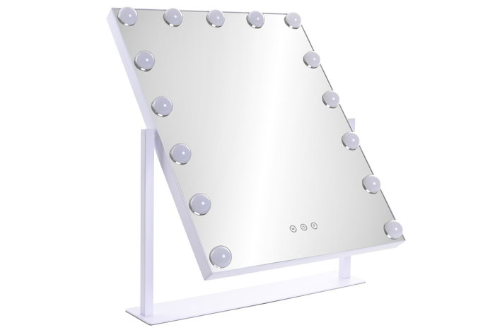DKD Home Decor Espejo LED de Cristal con Control Táctil 46x8.5x55 cm