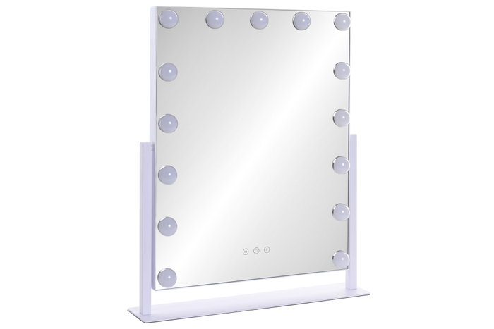 DKD Home Decor Espejo LED de Cristal con Control Táctil 46x8.5x55 cm
