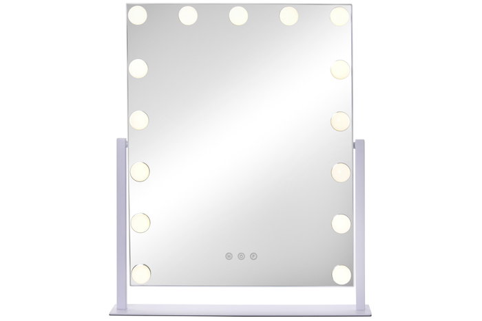 DKD Home Decor Espejo LED de Cristal con Control Táctil 46x8.5x55 cm