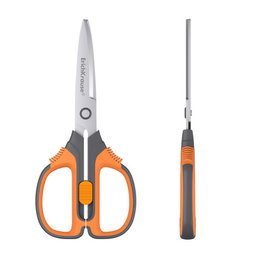 Erich Krause 48055 Tijeras Protector 15,5 cm Negro Naranja Acero Inoxidable Universal Mango Ergonómico Plástico