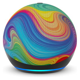 Amazon Echo Dot (5.ª generación) Kids Smart Speaker Rainbow Swirl Multicolor