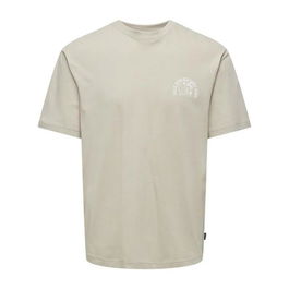 Camiseta de Manga Corta Hombre Only & Sons Onskylan Rlx Icon Blanco Cálido