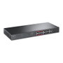 TP-Link TL-SL1218MP Switch PoE de 20 puertos, 16 puertos 10/100 Mbps y 2 puertos Gigabit SFP combo, Negro