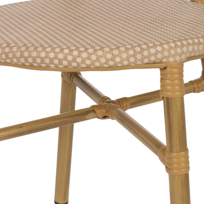 Silla Beige Aluminio-Textileno Exterior 47 X 60 X 79 cm (Set de 2)