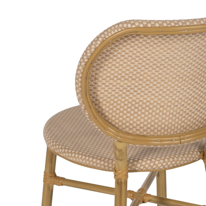 Silla Beige Aluminio-Textileno Exterior 47 X 60 X 79 cm (Set de 2)