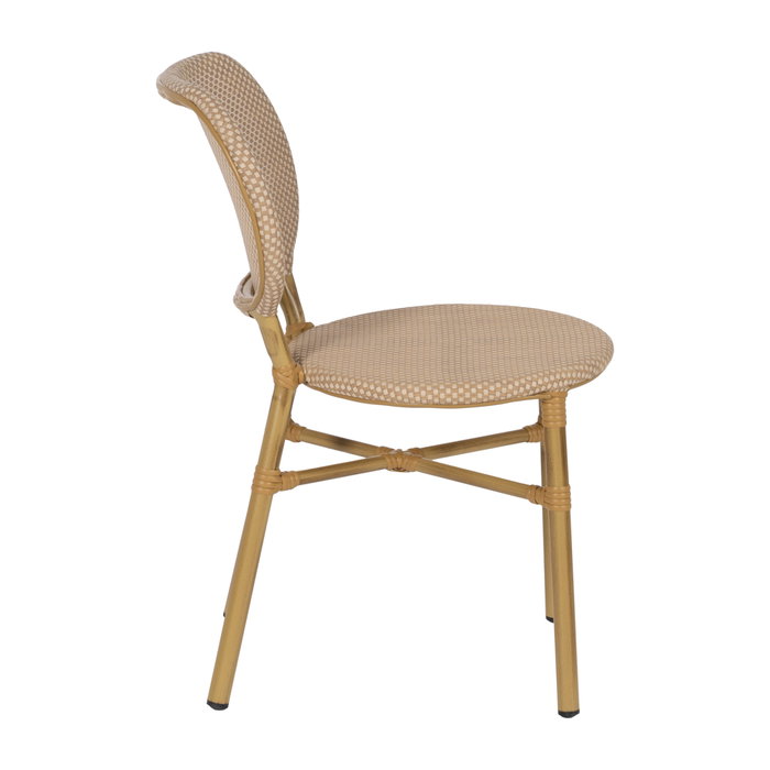 Silla Beige Aluminio-Textileno Exterior 47 X 60 X 79 cm (Set de 2)