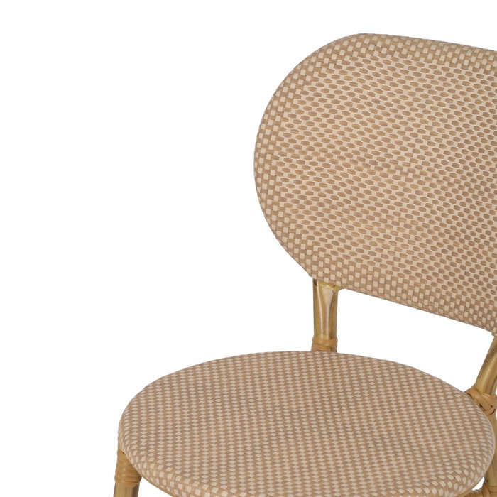 Silla Beige Aluminio-Textileno Exterior 47 X 60 X 79 cm (Set de 2)