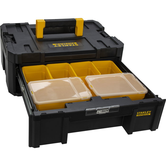 Stanley Caja de cajones FatMax PRO-STACK III con 6 compartimentos, 9,5 l Stanley Caja de cajones FatMax PRO-STACK III con 6 compartimentos, 9,5 l