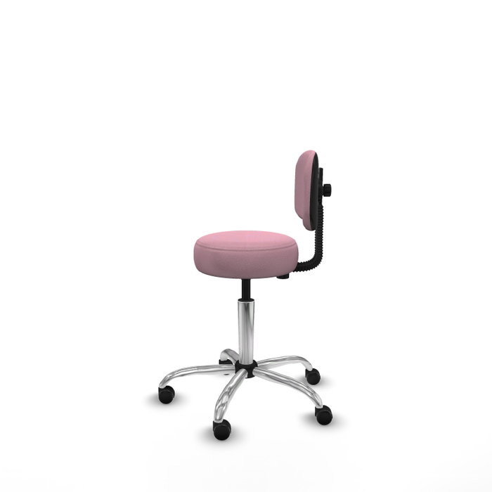 PIQUERAS Y CRESPO Silla Llanos giratoria rosa con base cromada PIQUERAS Y CRESPO Silla Llanos giratoria rosa con base cromada