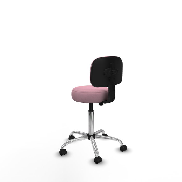 PIQUERAS Y CRESPO Silla Llanos giratoria rosa con base cromada PIQUERAS Y CRESPO Silla Llanos giratoria rosa con base cromada