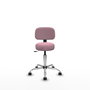 PIQUERAS Y CRESPO Silla Llanos giratoria rosa con base cromada