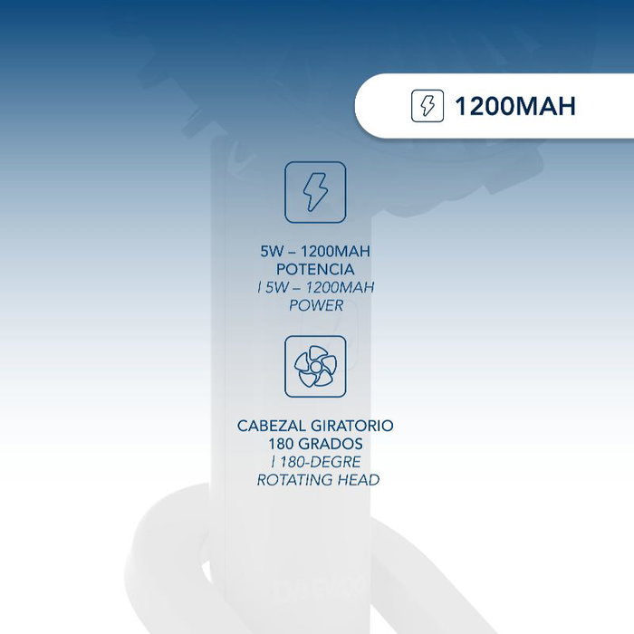 Daewoo Ventilador de Sobremesa con Clip, Orientable, 5W - Soporte para Mesa
