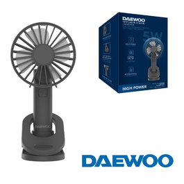 Daewoo Ventilador de Sobremesa con Clip, Orientable, 5W - Soporte para Mesa