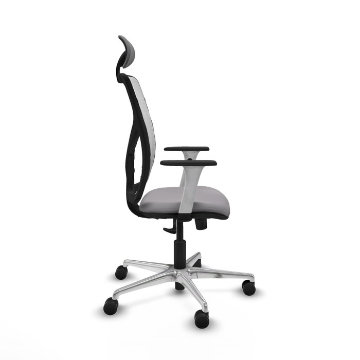 PIQUERAS Y CRESPO Silla de oficina Motilla con mecanismo Sincro, Gris y Blanco
