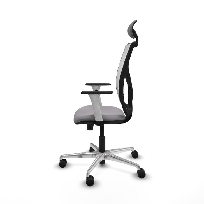PIQUERAS Y CRESPO Silla de oficina Motilla con mecanismo Sincro, Gris y Blanco