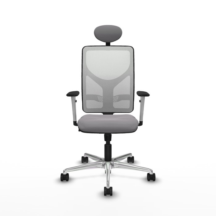 PIQUERAS Y CRESPO Silla de oficina Motilla con mecanismo Sincro, Gris y Blanco