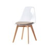 DKD Home Decor Silla de Policarbonato y Madera con Tapizado Beige