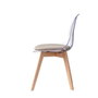 DKD Home Decor Silla de Policarbonato y Madera con Tapizado Beige
