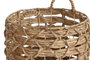 DKD Home Decor Set de 3 Cestas de Jacinto de Agua Natural