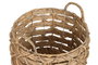 DKD Home Decor Set de 3 Cestas de Jacinto de Agua Natural