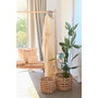 DKD Home Decor Set de 3 Cestas de Jacinto de Agua Natural