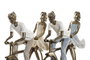 DKD Home Decor Figura de Resina Pareja Bicicleta Cobrizo
