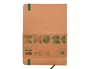 Liderpapel Libreta Ecouse A5 Reciclada 96 Hojas 70gr Rayado Horizontal con Gomilla y Marca Páginas