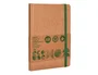 Liderpapel Libreta Ecouse A5 Reciclada 96 Hojas 70gr Rayado Horizontal con Gomilla y Marca Páginas