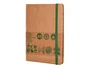 Liderpapel Libreta Ecouse A5 Reciclada 96 Hojas 70gr Rayado Horizontal con Gomilla y Marca Páginas