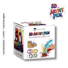 Roymart Recambios para Bolígrafo 3D, 50 Metros, 10 Colores