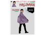 Capa Corta Morada con Estrellas Doradas y Cuello Alto para Halloween - 75 cm - Ideal para Disfraces de Bruja, Hechicero o Maga