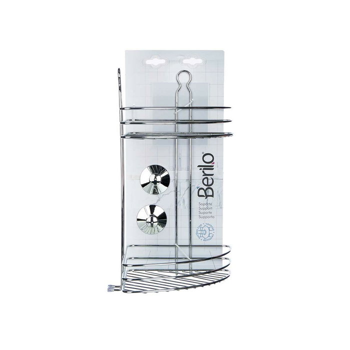 Soporte de Ducha Berilo Metal Acero ABS 26 x 39 x 19 cm (6 Unidades)