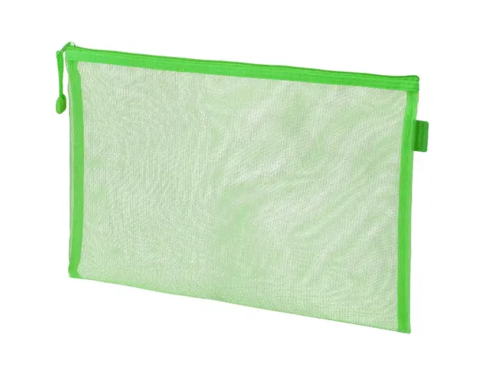 Liderpapel Bolsa Zipper Bag Poliéster Transpirable Multiusos DIN A5 Verde Pastel