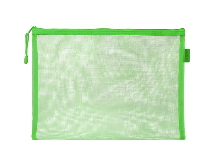 Liderpapel Bolsa Zipper Bag Poliéster Transpirable Multiusos DIN A5 Verde Pastel