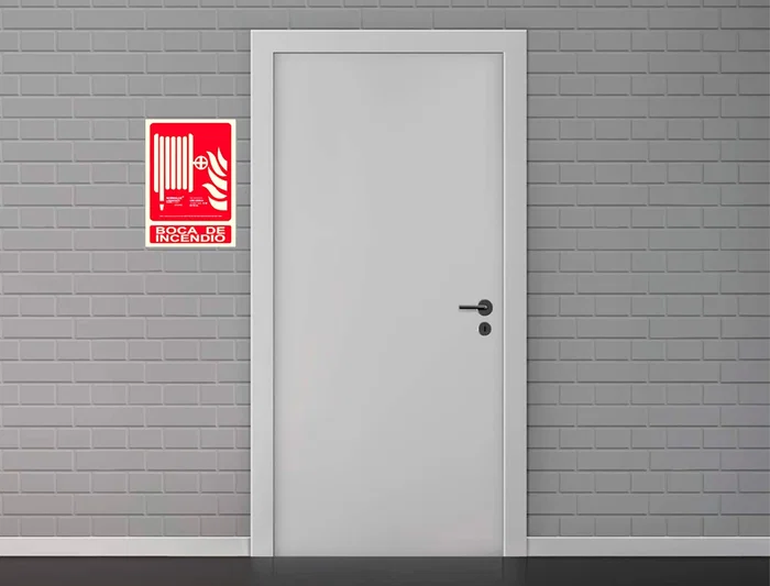 Archivo 2000 Pictograma Boca de Incendio PVC Rojo Luminiscente 210x300 mm